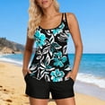 thumbnail image 5 of qelini Tankini Swimsuits for Women Two Piece Swimsuit Hawaiian Print Bathing Swimwear Swimsuits, 5 of 7