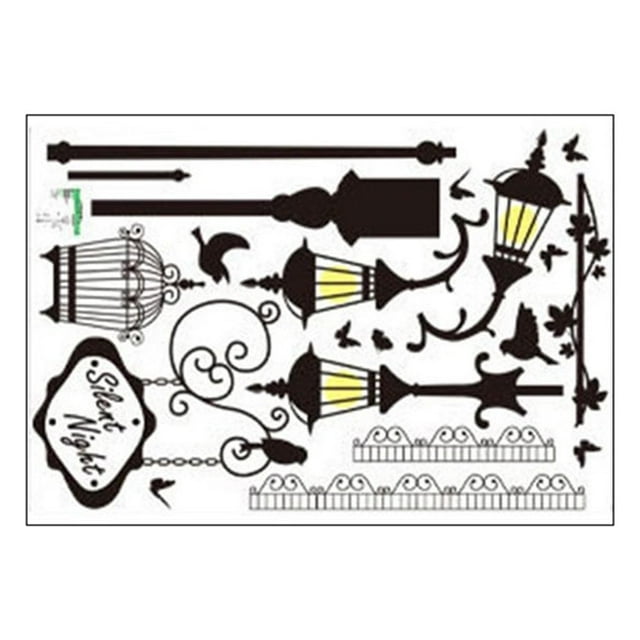 Naiovety Wall Stickers Animal Light Poster Home Bedroom Self-Assembly Decals Room TV Art Background Ornaments Waterproof Business Type2