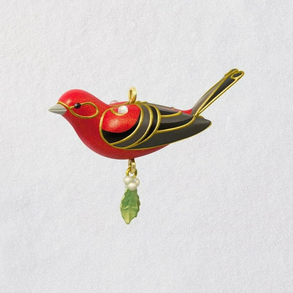 Hallmark Ornament 2018 Beauty of Birds, Red Tanager, MINIATURE