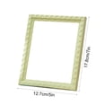 thumbnail image 3 of Pastel Embossed Photo Frame, 5*7inch Textured Carved Border Picture Frame with Easel Stand, Decorative Tabletop Portrait Frame for Family Travel Photo Home Office Desk Living Room Bedroom Decor, 3 of 6