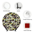 thumbnail image 4 of Sikiie Happy Skeleton Bone China Decorative Plate Personality Ceramic Dinner Plate Crafts Decorative Ceramic Decorative Plate -6in, 4 of 6