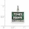thumbnail image 2 of Sterling Silver Polished & Antiqued Marcasite Enameled Times Square Charm (16 X 17) Made In China qc3854, 2 of 2