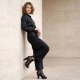 thumbnail image 5 of BLISSFUL STEP Women's Lace Peep Toe Platform Ankle Boots Chunky Heel Adjustable Buckle Strap Vintage Wedding Booties Black 8.5, 5 of 7