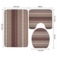 thumbnail image 3 of Brown Boho Geometric Triangles and Rhombuses Pattern Bathroom Rugs Sets 3 Piece,Toilet Cover Set,Absorbent Non Slip Bathroom Mats Sets with U-Shaped Contour Rug Toilet Rug Set, 3 of 5