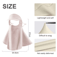 thumbnail image 5 of Máscara de protección solar de verano con borde desmontable para mujer, máscara de seda de hielo transpirable para ciclismo, tipo largo con cortina facial, 5 of 5
