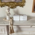 thumbnail image 5 of Decorative Books for Home Decor, White Faux Books for Decoration, Rustic Farmhouse Stacked Display Books with 52in Wood Bead Garland for Coffee Tables Living Room, (Home Sweet Home), 5 of 9