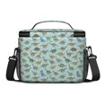 thumbnail image 3 of Dinosaur and Text Light Blue Pattern Insulated Lunch Box for Women Men, Medium Leakproof Cooler Bag with Adjustable Strap, 10"x6.7"x8", 3 of 6