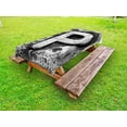 thumbnail image 1 of Letter P Outdoor Tablecloth, Capital P What is Your Name Baroque Styled Gothic Medieval Fashion Aged Initials, Decorative Washable Fabric Picnic Table Cloth, 58 X 84 Inches,Black Grey, by Ambesonne, 1 of 2