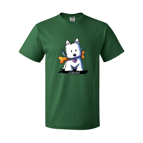 Inktastic Kiniart Westie with Bone T-Shirt