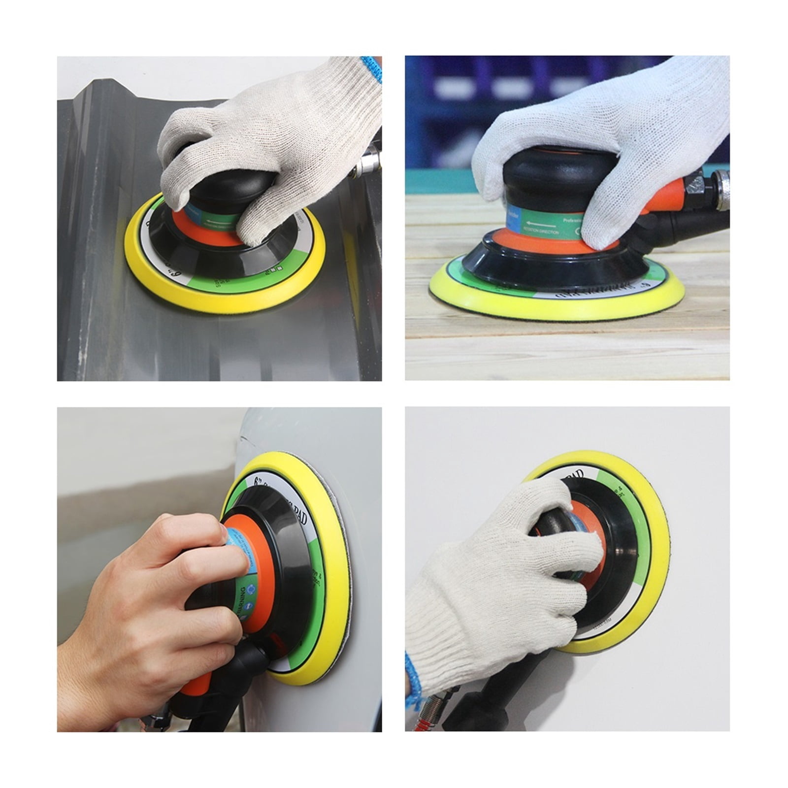 Pneumatic Sanding Machine 150MM 6" Eccentric 5MM Random Orbital Vacuum Air Sander Pneumatic Tools