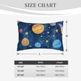 thumbnail image 3 of Fotbe Planets And Stars1 Pillow Cases - Envelope Closure - Luxury, Extra Soft, Cooling Pillow Covers - Wrinkle, Fade, Stain Resistant-16"x24", 3 of 8
