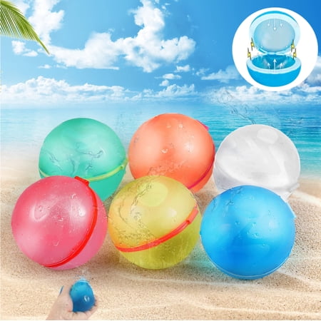 Self-Sealing Water Balloons  Rapid-Filling Self-Sealing Water Grenades  Magnetic Water Balloons(6 Pcs )