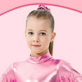 thumbnail image 4 of HAOTAGS Girl's Shiny Jumpsuit, Zipper - Back Stage Presence Flattering Tight Dance Clothes Pink 7-9 Years, 4 of 6