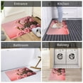 thumbnail image 5 of Pofeuu Delicate Pink Carnations A Print Flannel Doormats Rug16"x24"Rug Washable Doormats Indoor Outdoor Rugs for Layered Front Door Mats, Porch, Kitchen, Entryway, 5 of 7