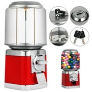 BENTISM Wholesale All Metal Bulk Vending Gumball Machine 375 Gumballs 10 lbs  Capacity Adjustable & Rotary Commercial Home Candy Vending Machine -Red