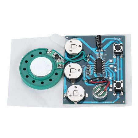 HERCHR 30s Recordable Music Sound Voice Module Chip 0.5W with Button Battery, Recordable Module, Recording
