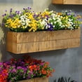 thumbnail image 5 of 3Artificial Flowers Outdoor, UV Resistant Faux Artificial Plants Shrubs Flower Bulk for Hanging Planter Porch Window Home Wedding Spring Summer Decor (Yellow, Purple, White), 5 of 5