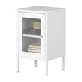 thumbnail image 6 of Pemberly Row 15"W Metal Mesh 1-Door Nightstand in White Finish, 6 of 7