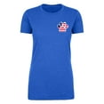 thumbnail image 2 of American Flag Paw Print, Women's Gaphic T-shirts, 4th of July Shirts - Royal MH200WPATRIOT S6 3XL, 2 of 3