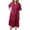 Wine, variant on Drses‌‌ ‌‌‌‌‌‌‌‌‌‌‌‌‌‌Women's V Neck Short Sleeve Summer Dress with Pockets - Flowy Ruffle Tiered A-Line Sundress for Casual Beach
