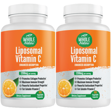 Whole Nature Liposomal Vitamin C, 1200 mg, High Absorption Immune System and Collagen Booster, 2 Pack