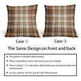 thumbnail image 6 of Set of 2 Brown Plaid Pillow Covers 20x20Inch Grey Cream Buffalo Plaid Tartan Print Winter Decorative Outdoor Pillowcases Farmhouse Rustic Throw Cushion Case Decor for Home Couch Sofa Bed, 6 of 15