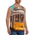 thumbnail image 2 of Fotbe Modern Urban Monkey Men's Camiseta sin Mangas Estampada para Hombres, Playera Casual para Gimnasio, Entrenamiento, Playa-Large, 2 of 7