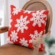 thumbnail image 4 of Funda de almohada navideña con forma de copo de nieve para salón o mesita de noche., 4 of 6