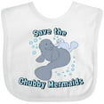 thumbnail image 3 of Inktastic Save the Chubby Mermaids with Cute Manatees Boys or Girls Baby Bib, 3 of 4
