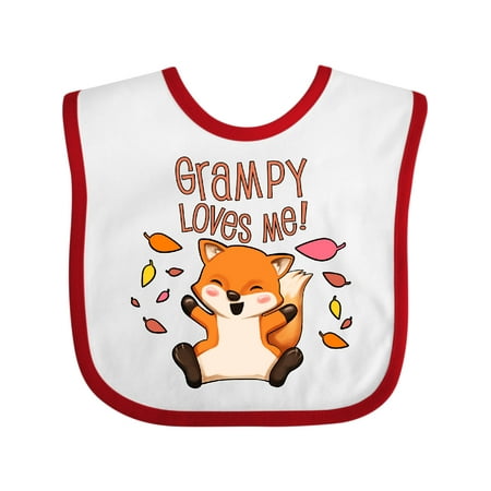 

Inktastic Grampy Loves Me!- Cute Baby Fox Gift Baby Boy or Baby Girl Bib