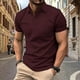 thumbnail image 1 of pstuiky camisetas de hombre, Camisa informal de manga corta con cuello vuelto, cómoda y lisa, para hombre camisas casuales para hombre s, 1 of 6