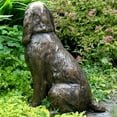 thumbnail image 3 of Dog Garden Statue, Realistic Sitting Dog Sculpture With Bronze Finish, For Patio Yard Lawn Porch Decor, Outdoor Garden Decoration, Home Garden Accent, Dog Lovers Gift, 3 of 9