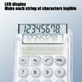thumbnail image 4 of WKSCLPAI Mini Calculator, Portable Basic Standard Calculators with Cute Candy Color Keys, 8 Digit LCD Display Small Calculations with Transparent Body, White, 4 of 7