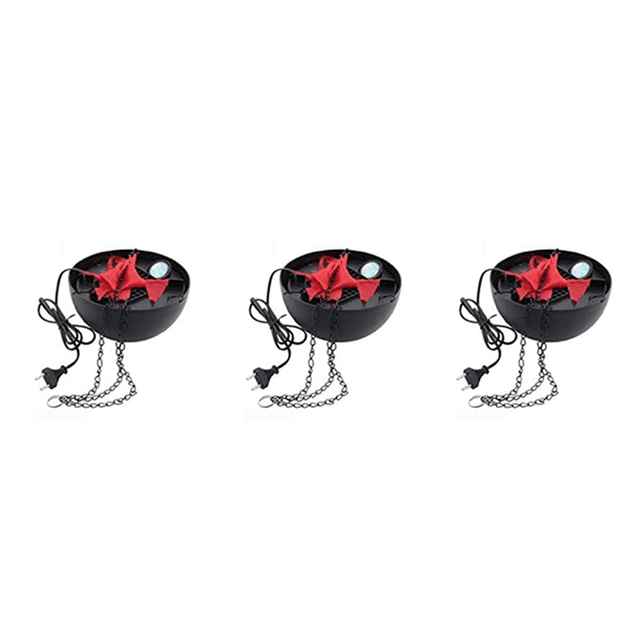 3X 3D Fake-Fire Light,Hanging LED Flame Light, Artificial LED Silk Flame Stage Effect Light Realistic Campfire Lamp Prop