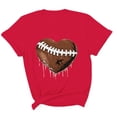 thumbnail image 4 of Gamivast Men's Athletic Shirts Heart Football Stitching Crew Neck Short Sleeve Workout Shirts Gym Shirts Moisture Wicking Performance Fabric Activewear, 4 of 5