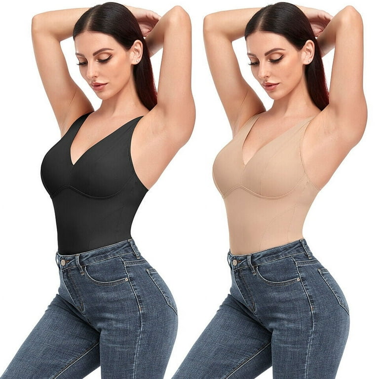 Bodysuit For Women Shapewear Seamless Sculpting Thong Body Shaper Tank Top  Corset Sweat Waist Trainer, Blue, Small : : Clothing, Shoes &  Accessories