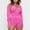 Hot Pink, variant on Idoravan Women Sets Clothing Clearance Womens Two-piece Sweatshirt, Solid Color, Hooded, Exposed Navel, Long Sleeve, Zippered Coat, Slim Fitting Shorts, Gold Velvet Suit