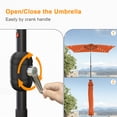 thumbnail image 5 of ACEGOSES 10×6.5ft LED Rectangular Patio Umbrella with UPF50+, Tilt Function and Wind-Resistant Design, Orange, 5 of 9