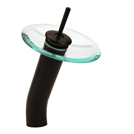 Fontaine Bronze - Fontaine Oil Rubbed Bronze Vessel Sink Filler Glass Waterfall Bathroom Faucet