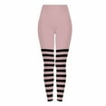 thumbnail image 2 of Abomasnow Womens Striped Printed Leggings High Waist Ankle Length Footless Stretchy Tights S-3XL, 2 of 9