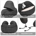 thumbnail image 4 of Cojín de viaje, almohada de viaje de espuma viscoelástica, cojín de viaje con capucha, cómodo cojín de viaje con capucha para avión, coche, T, 4 of 5
