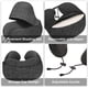 thumbnail image 4 of Cojín de viaje, almohada de viaje de espuma viscoelástica, cojín de viaje con capucha, cómodo cojín de viaje con capucha para avión, coche, T, 4 of 5