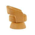 thumbnail image 5 of Rayne Swivel Accent Chair- Yellow Corduroy- Round Metal Swivel Base, 5 of 6