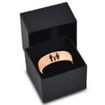 thumbnail image 3 of Tungsten Couple Family Child Holding Hands Band Ring 7mm Men Women Comfort Fit 18k Rose Gold Dome Polished, 3 of 4