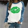 thumbnail image 2 of QIPOPIQ Chemises à Manches Longues pour Femmes Col Rond T-Shirts de la Saint-Patrick T-Shirts Amples pour Dames T-Shirt Imprimé Shamrock T-Shirt Vert Chanceux Haut T-Shirt Col Rond Chemises de Vacances de la Saint-Patrick Offres, 2 of 4