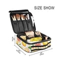thumbnail image 3 of FORMRS Travel Makeup Bag Large Capacity Train Case Cosmetic Organizer with Adjustable Dividers, Candy Lemon, 3 of 8