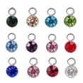 thumbnail image 1 of MasteelfCA 12Pcs Colorful Birthstone Crystal Pendant Frame Gemstone Findings Accessories Exquisite Craft for Jewelry Making DIY Mixed Color, 1 of 7