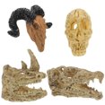 thumbnail image 1 of 4 piezas de calaveras de plástico en miniatura, modelo de animales, decoración de calaveras, adorno de pared para casa de muñecas, 1 of 6