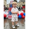 thumbnail image 5 of Cenuakty 2Pcs Toddler Boy Outfit 4th of July  Tops and Elastic Waist Shorts, 5 of 9