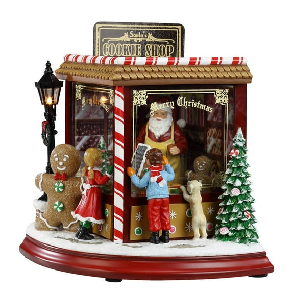 Icy Giftware Santa's Cookie Shop Musical Christmas Decoration - 8"